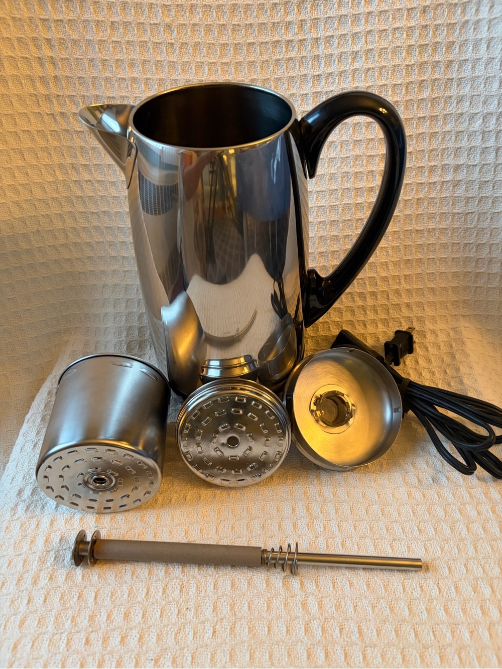 Farberware Superfast 12 Cup Stainless Steel Electric Percolator Coffee Pot #142 - Picture 9 of 11